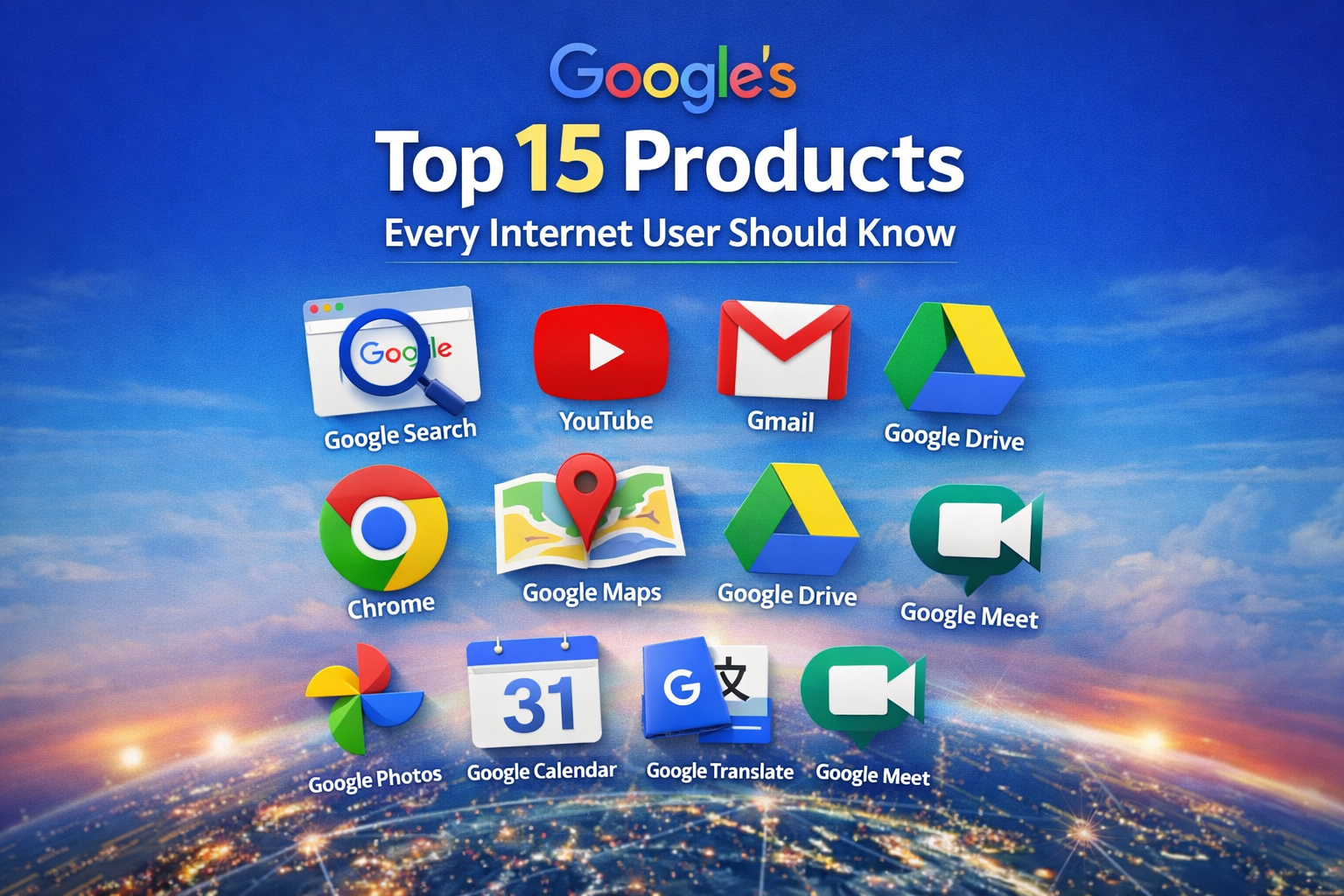 Google’s Top 15 Products Every Internet User Should Know